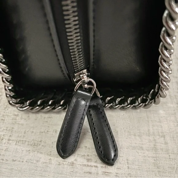 Stella McCartney Falabella Nashville Box Mini Bag Black Mountain View - Picture 12 of 16